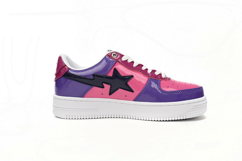 【AD1BP】紫色镜面-31 跑量款芭比猿猴低帮板鞋 1H20 191 046 A Bathing Ape Bape Sta Low Purple Mirror Surface