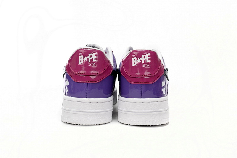 【AD1BP】紫色镜面-31 跑量款芭比猿猴低帮板鞋 1H20 191 046 A Bathing Ape Bape Sta Low Purple Mirror Surface