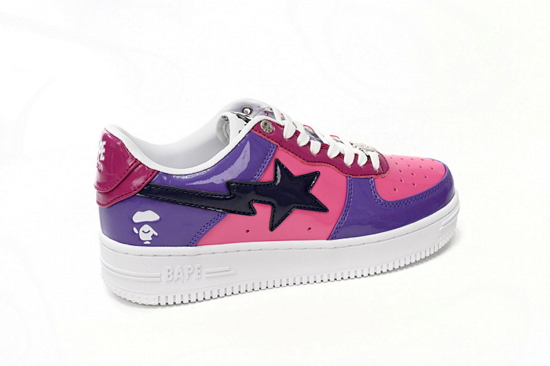 【AD1BP】紫色镜面-31 跑量款芭比猿猴低帮板鞋 1H20 191 046 A Bathing Ape Bape Sta Low Purple Mirror Surface