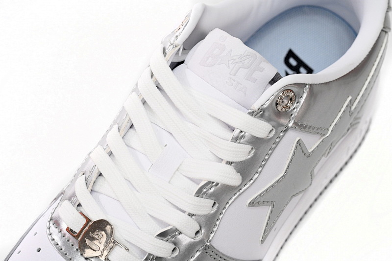 yupoo_298657_4c2b60ca.jpg 【AD1BP】白银 跑量款芭比猿猴低帮板鞋 1H73 191 921 A Bathing Ape Bape Sta Low Silver