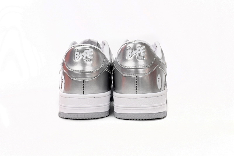 yupoo_298657_5fccd6d8.jpg 【AD1BP】白银 跑量款芭比猿猴低帮板鞋 1H73 191 921 A Bathing Ape Bape Sta Low Silver