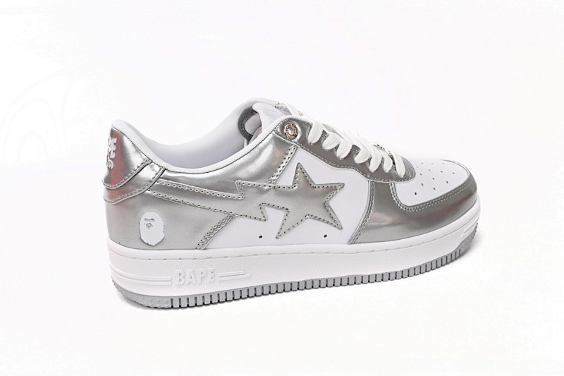 yupoo_298657_76b806b2.jpg 【AD1BP】白银 跑量款芭比猿猴低帮板鞋 1H73 191 921 A Bathing Ape Bape Sta Low Silver