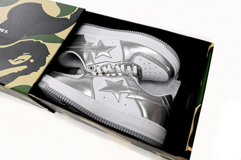 yupoo_298657_d769860e.jpg 【AD1BP】白银 跑量款芭比猿猴低帮板鞋 1H73 191 921 A Bathing Ape Bape Sta Low Silver