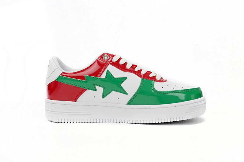 yupoo_298689_27eded07.jpg 【AD1BP】红白绿 跑量款芭比猿猴低帮板鞋 1180-191-004 A Bathing Ape Bape Sta Low Red, white, and Green