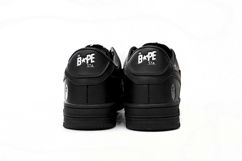 【AD1BP】全黑 跑量款芭比猿猴低帮板鞋 1J30 -191- 013 A Bathing Ape Bape Sta Low Black
