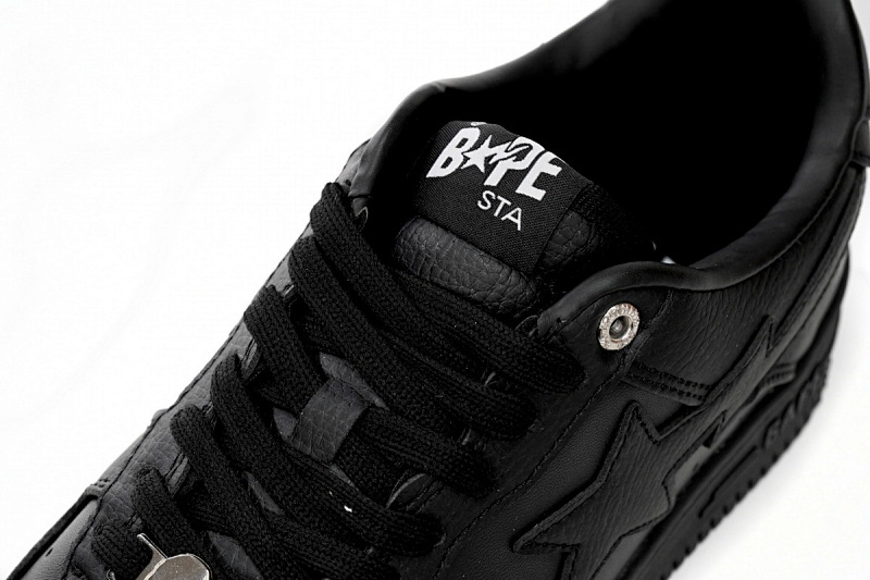【AD1BP】全黑 跑量款芭比猿猴低帮板鞋 1J30 -191- 013 A Bathing Ape Bape Sta Low Black