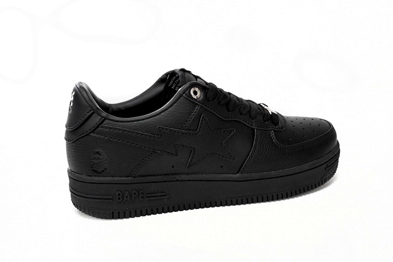 【AD1BP】全黑 跑量款芭比猿猴低帮板鞋 1J30 -191- 013 A Bathing Ape Bape Sta Low Black