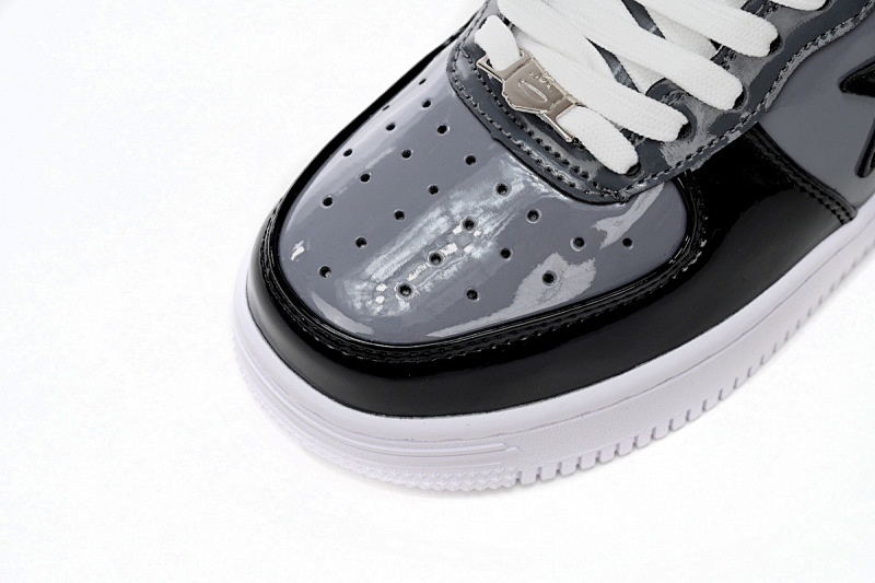 【AD1BP】黑灰 跑量款芭比猿猴低帮板鞋 1H20 191 046 A Bathing Ape Bape Sta Low Black Grey Baolan