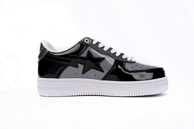 【AD1BP】黑灰 跑量款芭比猿猴低帮板鞋 1H20 191 046 A Bathing Ape Bape Sta Low Black Grey Baolan