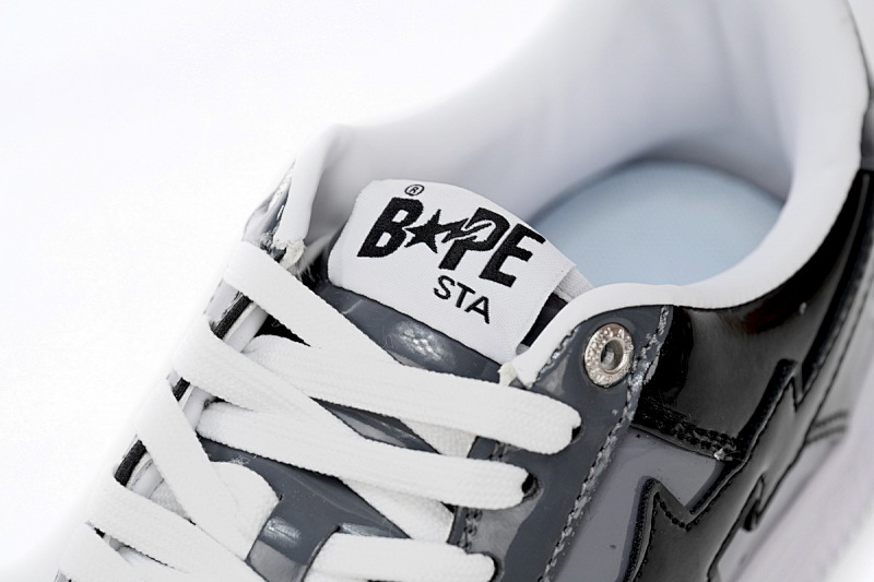 【AD1BP】黑灰 跑量款芭比猿猴低帮板鞋 1H20 191 046 A Bathing Ape Bape Sta Low Black Grey Baolan