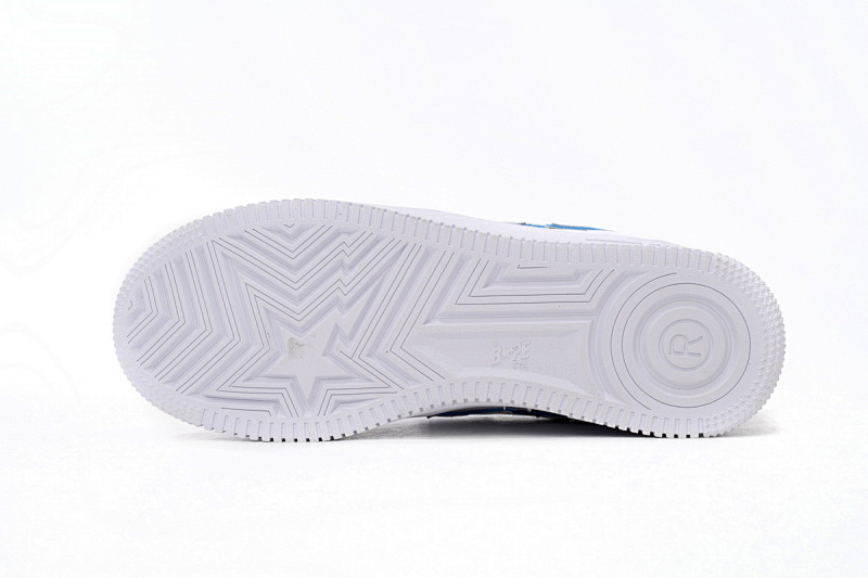【AD1BP】白蓝边 跑量款芭比猿猴低帮板鞋 1J30-191-017 A Bathing Ape Bape Sta Low White and Blue Border