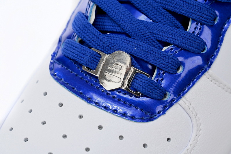 【AD1BP】白蓝边 跑量款芭比猿猴低帮板鞋 1J30-191-017 A Bathing Ape Bape Sta Low White and Blue Border