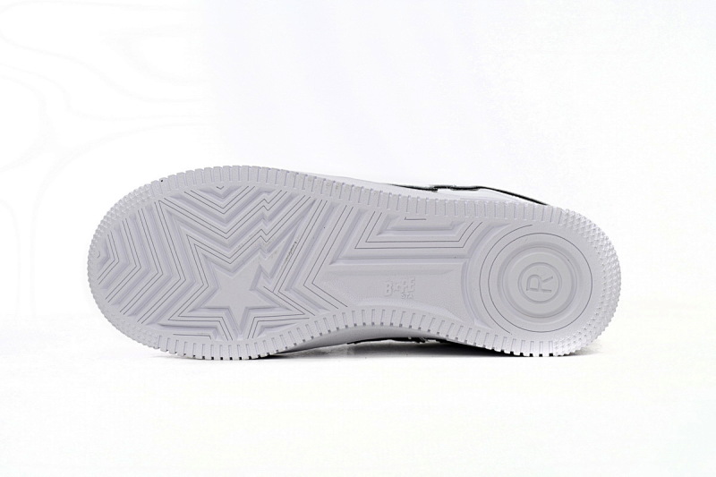 【AD1BP】白绿边 跑量款芭比猿猴低帮板鞋 1J30-191-017 A Bathing Ape Bape Sta Low White Green edge