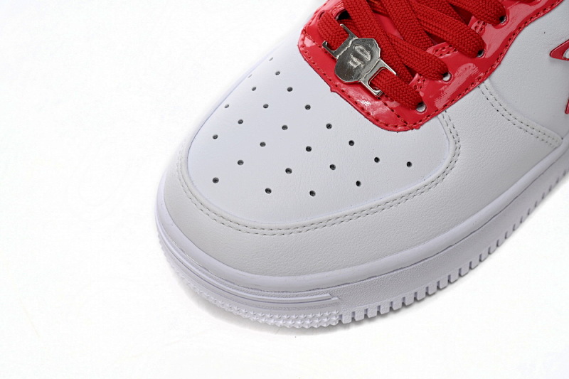【AD1BP】白红边 跑量款芭比猿猴低帮板鞋 1J30-291-017 A Bathing Ape Bape Sta Low White Red Border