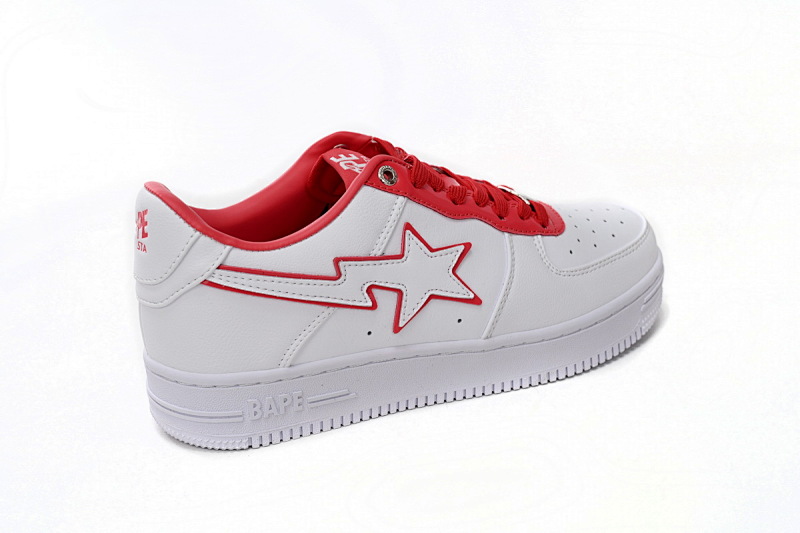 【AD1BP】白红边 跑量款芭比猿猴低帮板鞋 1J30-291-017 A Bathing Ape Bape Sta Low White Red Border