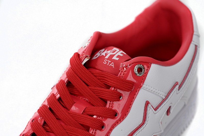 【AD1BP】白红边 跑量款芭比猿猴低帮板鞋 1J30-291-017 A Bathing Ape Bape Sta Low White Red Border