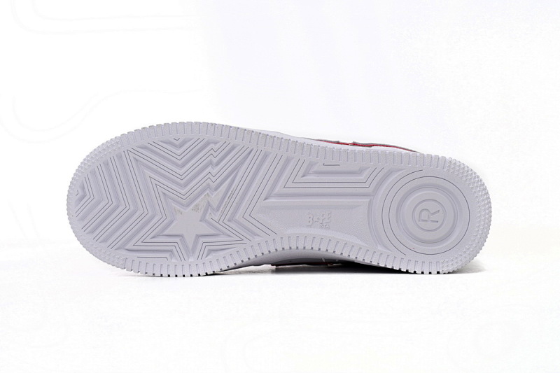 【AD1BP】白红边 跑量款芭比猿猴低帮板鞋 1J30-291-017 A Bathing Ape Bape Sta Low White Red Border