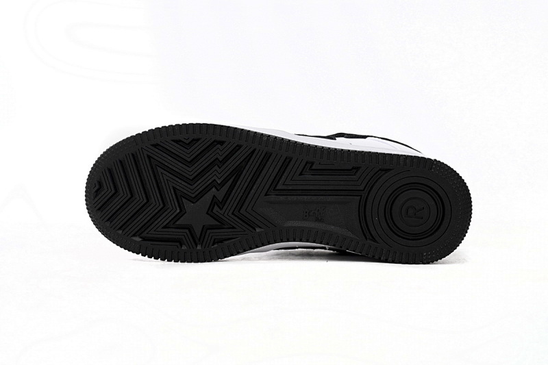 【AD1BP】白黑勾 跑量款芭比猿猴低帮板鞋 1173-191-912 A Bathing Ape Bape Sta Low White And Black Tick