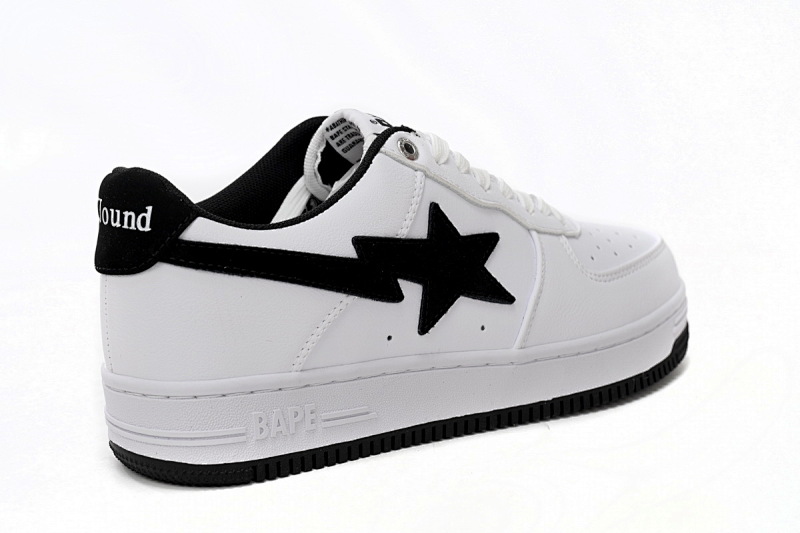 【AD1BP】白黑勾 跑量款芭比猿猴低帮板鞋 1173-191-912 A Bathing Ape Bape Sta Low White And Black Tick