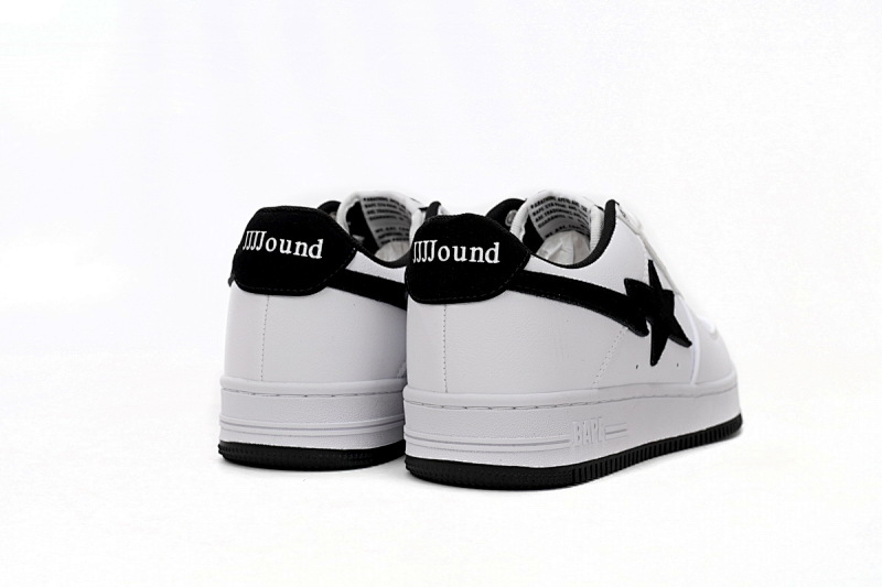 【AD1BP】白黑勾 跑量款芭比猿猴低帮板鞋 1173-191-912 A Bathing Ape Bape Sta Low White And Black Tick