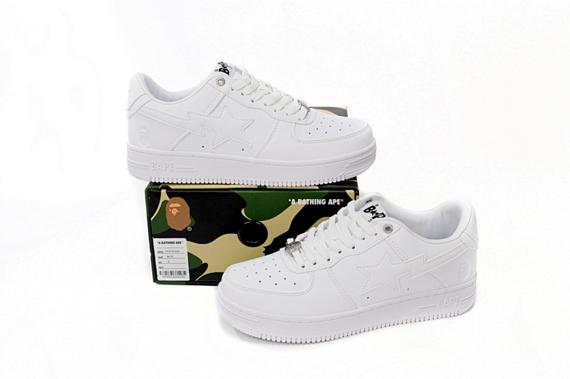 yupoo_299033_f2d78197.jpg 【AD1BP】全白 跑量款芭比猿猴低帮板鞋 1H70-191-006 A Bathing Ape Bape Sta Low White