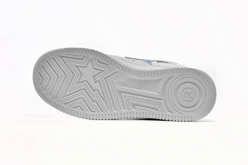 【AD1BP】白蓝迷彩-6 跑量款芭比猿猴低帮板鞋 1H20-191-045 A Bathing Ape Bape Sta Low White Blue Camouflage