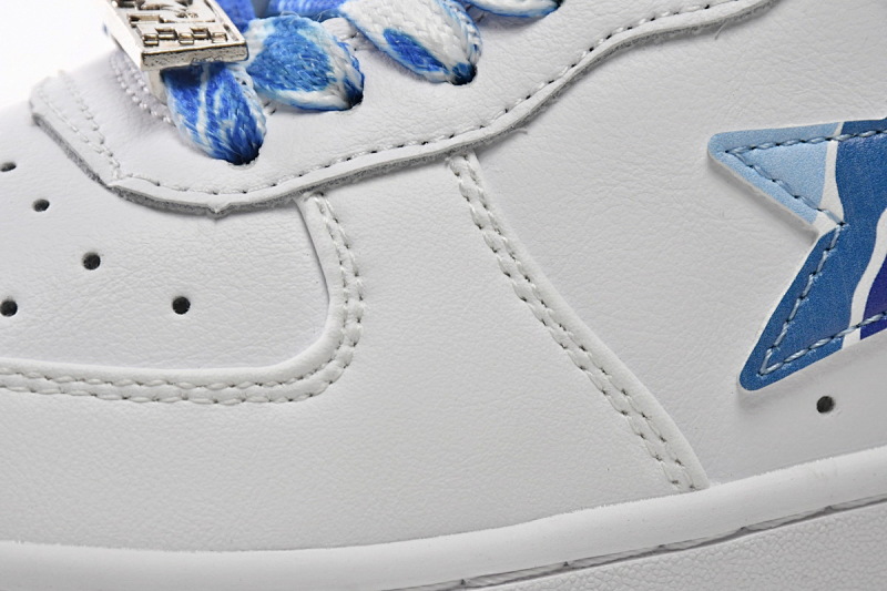【AD1BP】白蓝迷彩-6 跑量款芭比猿猴低帮板鞋 1H20-191-045 A Bathing Ape Bape Sta Low White Blue Camouflage