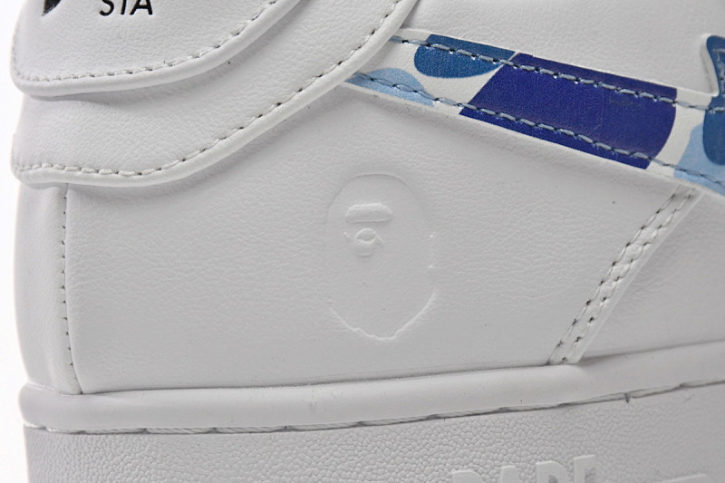 【AD1BP】白蓝迷彩-6 跑量款芭比猿猴低帮板鞋 1H20-191-045 A Bathing Ape Bape Sta Low White Blue Camouflage