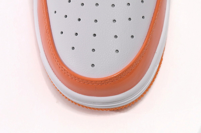 【AD1BP】白橙镜面 跑量款芭比猿猴低帮板鞋 1H70-191-001 A Bathing Ape Bape Sta Low White Orange