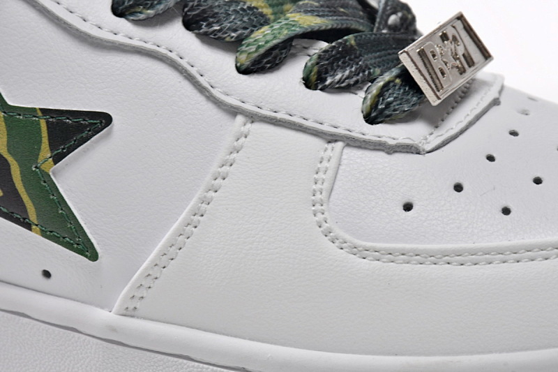 【AD1BP】白绿迷彩 跑量款芭比猿猴低帮板鞋 1H20-191-045 A Bathing Ape Bape Sta Low White Green Camouflage