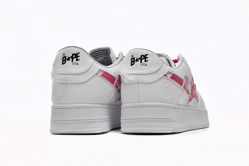 【AD1BP】白红迷彩 跑量款芭比猿猴低帮板鞋 1H20-191-045 A Bathing Ape Bape Sta Low White Red Camouflage