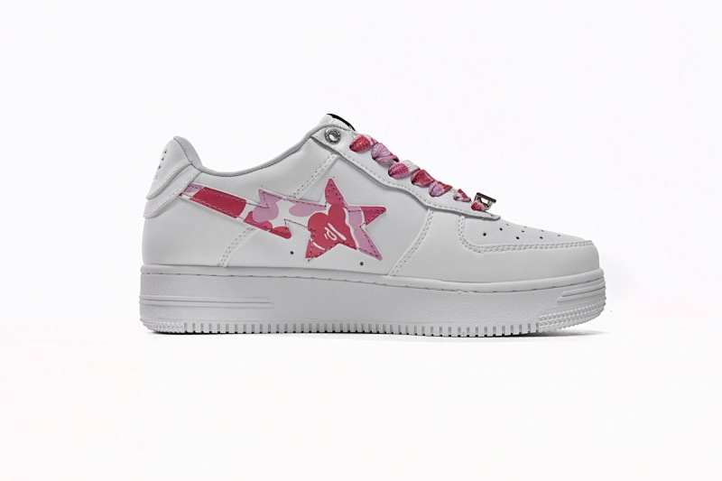 【AD1BP】白红迷彩 跑量款芭比猿猴低帮板鞋 1H20-191-045 A Bathing Ape Bape Sta Low White Red Camouflage