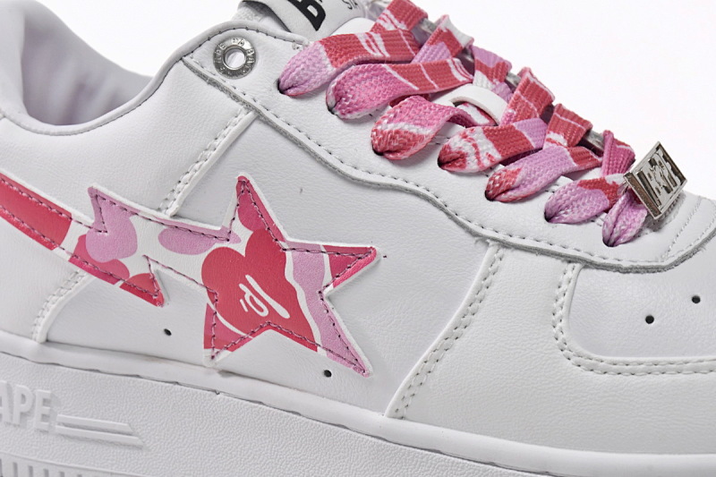 【AD1BP】白红迷彩 跑量款芭比猿猴低帮板鞋 1H20-191-045 A Bathing Ape Bape Sta Low White Red Camouflage
