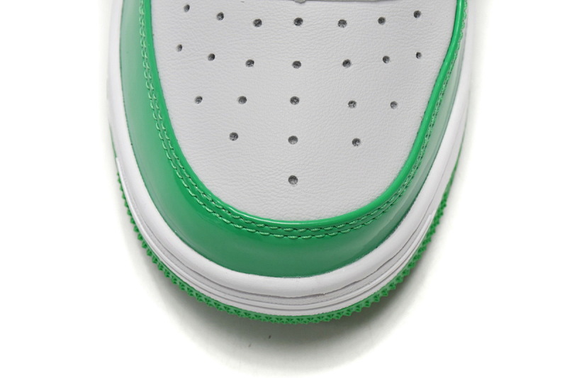【AD1BP】白绿镜面 跑量款芭比猿猴低帮板鞋 1H70-191-001 A Bathing Ape Bape Sta Low White Green