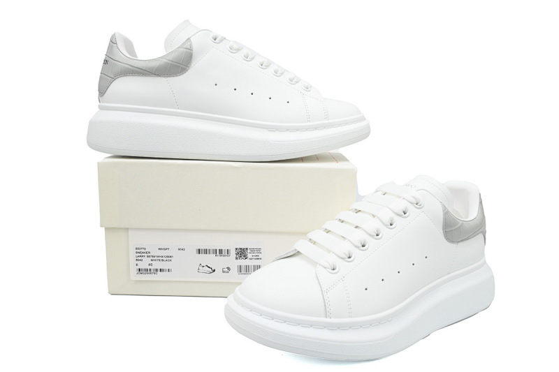 【CH1MK】灰石头纹 麦昆头层皮女神专属夏季小白鞋 Alexander McQueen Sneake White Gray