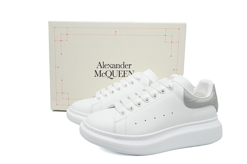 【CH1MK】灰石头纹 麦昆头层皮女神专属夏季小白鞋 Alexander McQueen Sneake White Gray