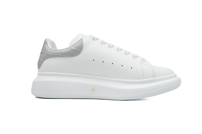 【CH1MK】灰石头纹 麦昆头层皮女神专属夏季小白鞋 Alexander McQueen Sneake White Gray