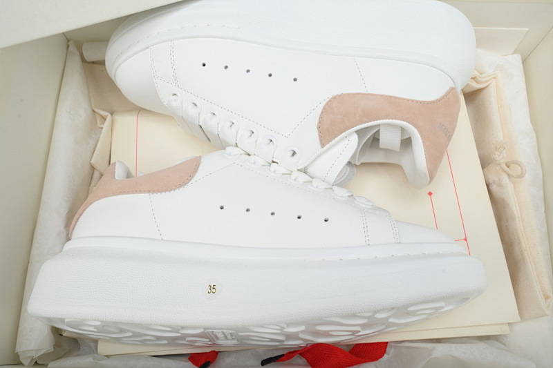 【CH1MK】裸粉 麦昆头层皮女神专属夏季小白鞋 Alexander McQueen Sneake Pink
