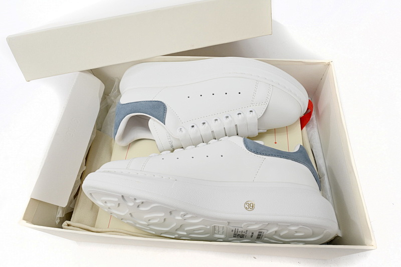 【CH1MK】雾霾蓝 麦昆头层皮女神专属夏季小白鞋 Alexander McQueen Sneaker Haze Blue