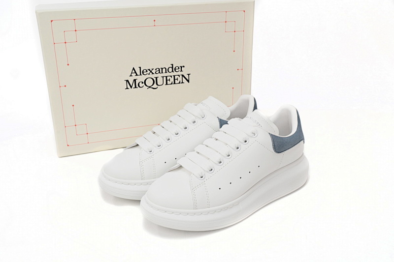 【CH1MK】雾霾蓝 麦昆头层皮女神专属夏季小白鞋 Alexander McQueen Sneaker Haze Blue