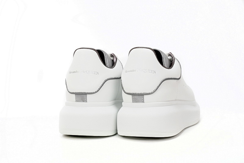 【CH1AP】3M银边 麦昆头层皮女神专属夏季小白鞋 Alexander McQueen Sneaker 3M Silver Edge