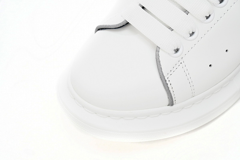【CH1AP】3M银边 麦昆头层皮女神专属夏季小白鞋 Alexander McQueen Sneaker 3M Silver Edge