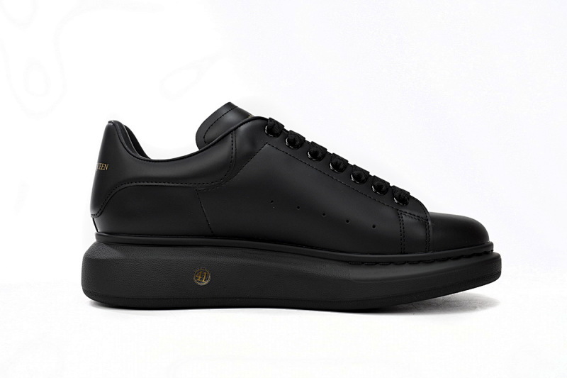 【CH1AP】全黑 麦昆头层皮女神专属夏季小白鞋 Alexander McQueen Sneaker Black