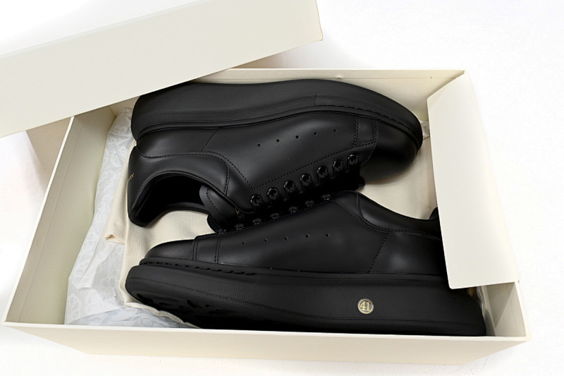 【CH1AP】全黑 麦昆头层皮女神专属夏季小白鞋 Alexander McQueen Sneaker Black