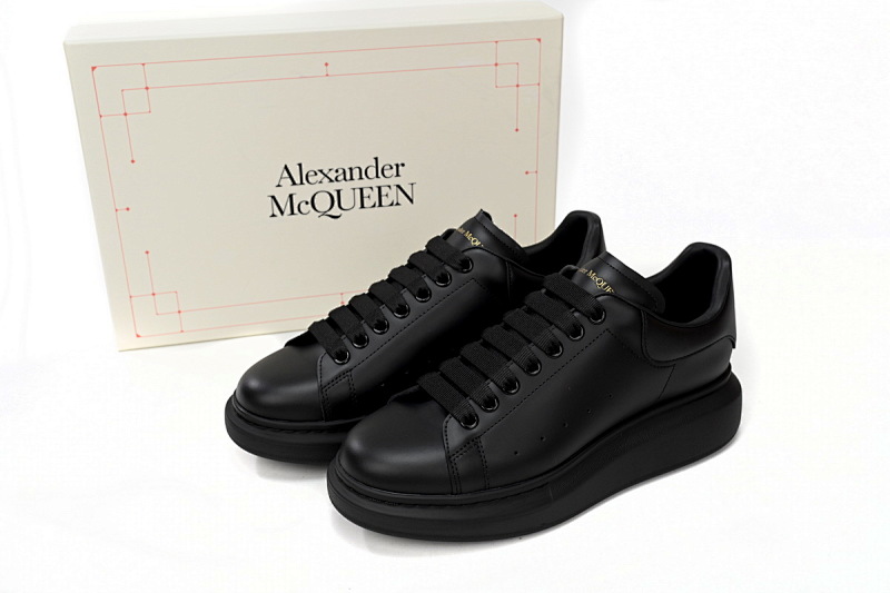 【CH1AP】全黑 麦昆头层皮女神专属夏季小白鞋 Alexander McQueen Sneaker Black