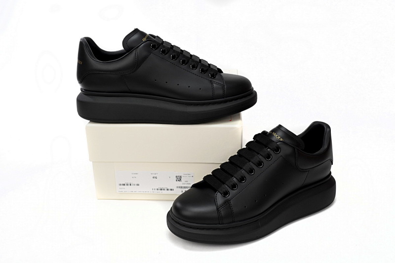 【CH1AP】全黑 麦昆头层皮女神专属夏季小白鞋 Alexander McQueen Sneaker Black