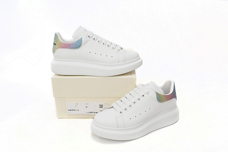 【CH1AP】彩钻 麦昆头层皮女神专属夏季小白鞋 Alexander McQueen Sneaker Color Diamond