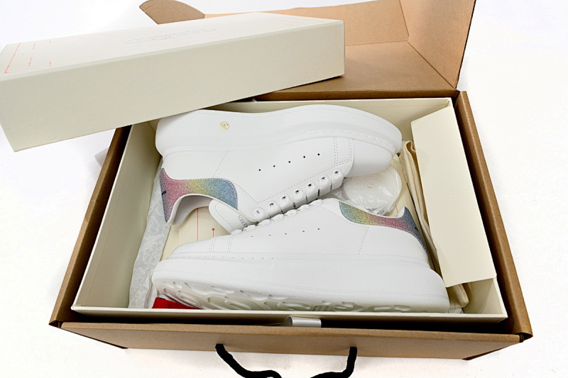 【CH1AP】彩钻 麦昆头层皮女神专属夏季小白鞋 Alexander McQueen Sneaker Color Diamond