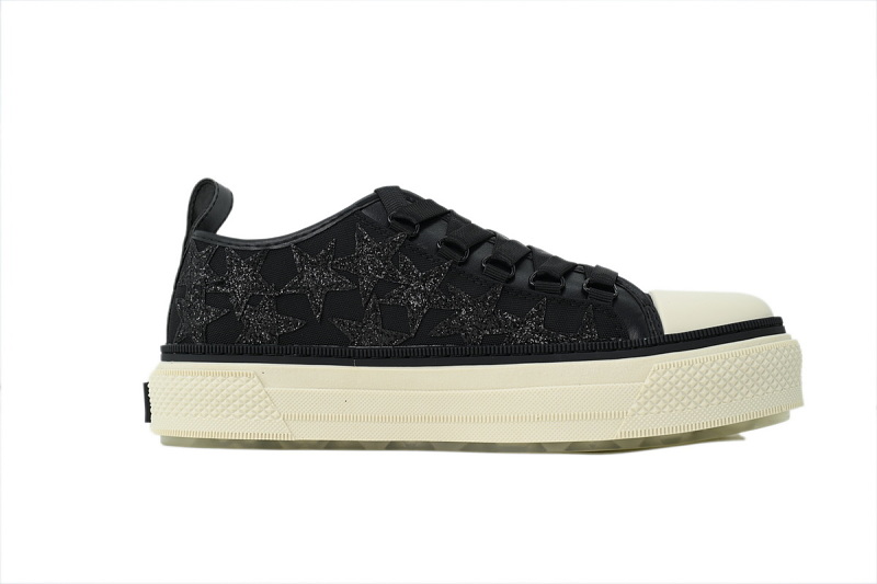 【DA7GZ】黑色亮片 骨头格力特 时尚休闲鞋 AMIRI Stars Court Diamond Black glitter