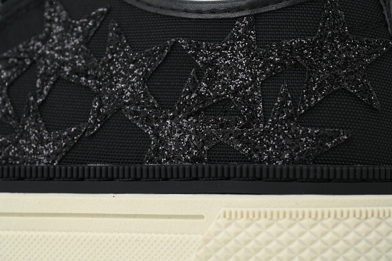 【DA7GZ】黑色亮片 骨头格力特 时尚休闲鞋 AMIRI Stars Court Diamond Black glitter